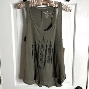 American Eagle Tribal Embroidered Tank